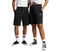 Sweatshorts CONVERSE "EMBROIDERED STAR CHEVRON STANDARD-FIT FLEECE SHORT", Damen, Gr. XXS, N-Gr, schwarz, Sweatware, Obermaterial: 80% Baumwolle, 20% Polyester, unifarben, Hosen Sweatshorts (20016915-