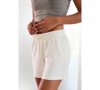 Sweatshorts COPENHAGEN STUDIOS, Damen, Gr. 44/46, N-Gr, weiß (wollweiß), Sweatware, Obermaterial: 54% Modal, 40% Polyester, 6% Elasthan, unifarben, bequem ca. Mitte Oberschenkel, Hosen Sweatshorts, au