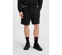 HUGO Herren Shorts Dayono – Relaxed-Fit Baumwoll-Terry mit Logo-Print Schwarz XL