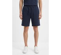 Sweatshorts HUGO "Dinkoe", Herren, Gr. M, N-Gr, blau (dunkelblau405), Sweatware, Obermaterial: 100% Baumwolle, unifarben, relaxed fit kniefrei, Hosen Sweatshorts, elastischer Bund mit Kordel, Relaxed