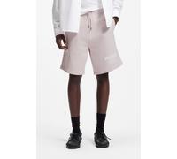 Sweatshorts HUGO "Nomario", Herren, Gr. L, N-Gr, light, pastel lila535, Sweatware, Obermaterial: 100% Baumwolle, regular fit kniefrei, Hosen Sweatshorts, mit großem Druck (84015326-L) light, pastel li