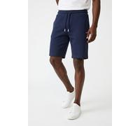 Sweatshorts JACK & JONES "JPSTGORDON COLLEGE SWEAT SHORTS MID", Herren, Gr. S, N-Gr, blau (navy blazer), angeraute Sweatware, Obermaterial: 80% Baumwolle, 20% Polyester, unifarben, regular fit, Hosen