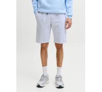 Sweatshorts JACK & JONES "JPSTGORDON COLLEGE SWEAT SHORTS MID", Herren, Gr. XXL, N-Gr, grau (weiß melange), angeraute Sweatware, Obermaterial: 80% Baumwolle, 20% Polyester, meliert, regular fit, Hosen