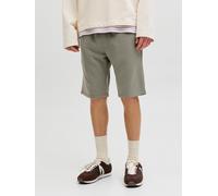Sweatshorts JACK & JONES "JPSTGORDON mit elastischem Bund", Herren, Gr. M, N-Gr, vetiver, Web, Obermaterial: 65% Polyester, 35% Baumwolle, unifarben, slim fit kniefrei, Hosen Sweatshorts, unifarben, m