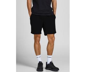 Sweatshorts JACK & JONES "JPSTGORDON mit elastischem Bund", Herren, Gr. XS, N-Gr, schwarz, Web, Obermaterial: 61% Polyester, 39% Baumwolle, unifarben, slim fit kniefrei, Hosen Sweatshorts, unifarben,