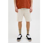 Sweatshorts JACK & JONES "JPSTGORDON mit elastischem Bund", Herren, Gr. XXL, N-Gr, gelb (moonbeam), Web, Obermaterial: 61% Polyester, 39% Baumwolle, unifarben, slim fit kniefrei, Hosen Sweatshorts, un