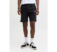 Sweatshorts JACK & JONES "JPSTKANE SOHO SWEAT SHORTS MID SN", Herren, Gr. XS, N-Gr, schwarz, Sweatware, Obermaterial: 80% Baumwolle, 20% Polyester, unifarben, kniefrei, Hosen Sweatshorts, Baumwollmisc