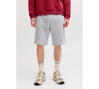 Sweatshorts JACK & JONES "JPSTKARL BRADLEY PINTUCK SHORT STYD SS26", Herren, Gr. S, N-Gr, light grau melange, angeraute Sweatware, Obermaterial: 65% Polyester, 35% Baumwolle, meliert, loose fit kniebe