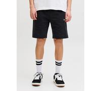 Sweatshorts JACK & JONES "JPSTKARL NORREBRO SWEAT SHORTS REG SN", Herren, Gr. L, N-Gr, schwarz, angeraute Sweatware, Obermaterial: 89% Baumwolle, 11% Polyester, unifarben, relaxed fit knielang, Hosen