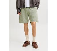 Sweatshorts JACK & JONES "JPSTKARL NORREBRO SWEAT SHORTS REG SN", Herren, Gr. M, N-Gr, seagrass, angeraute Sweatware, Obermaterial: 89% Baumwolle, 11% Polyester, unifarben, relaxed fit knielang, Hosen