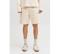 Sweatshorts JACK & JONES "JPSTKARL NORREBRO SWEAT SHORTS REG SN", Herren, Gr. XS, N-Gr, antique weiß, angeraute Sweatware, Obermaterial: 89% Baumwolle, 11% Polyester, unifarben, relaxed fit knielang,