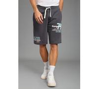 Sweatshorts KANGAROOS, Herren, Gr. M, N-Gr, anthrazit, Sweatware, Obermaterial: 80% Baumwolle, 20% Polyester, Hosen Sweatshorts, mit elastischem Bund, mit Kordelzug am Bund, auch in großen Größen (145