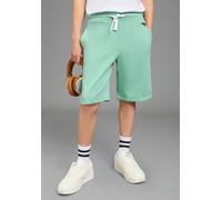 Sweatshorts KANGAROOS "Kangaroos Sweatbermudas für Jungen", Mädchen, Gr. 104/110, N-Gr, grün, Sweatware, Obermaterial: 100% Baumwolle, bestickt, Basic, Hosen Sweatshorts, gerade Beinform, mit Gummizug