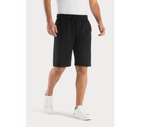 Sweatshorts KANGAROOS "kurze Jogginghose", Herren, Gr. 48/50 (M), N-Gr, schwarz, Sweatware, Obermaterial: 60% Baumwolle, 40% Polyester, unifarben, Basic, lässig geschnitten kniefrei, Hosen Sweatshorts