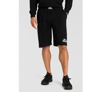 Sweatshorts LONSDALE "FENCOTE", Herren, Gr. S, N-Gr, schwarz-weiß (schwarz, weiß), Obermaterial: 100% Baumwolle, Hosen Sweatshorts (61777100-S) schwarz, weiß