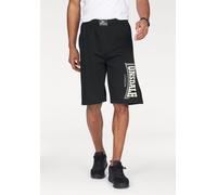 Sweatshorts LONSDALE "LOGO JAM", Herren, Gr. 5XL (66), N-Gr, schwarz, Obermaterial: 100% Baumwolle, unifarben, bequem knielang, Hosen Sweatshorts, mit Gummizugbund und Seitentaschen (690765-5XL) schwa