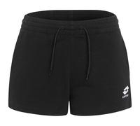 Sweatshorts LOTTO, Damen, Gr. L (40), Normalgrößen, schwarz (caviar), 80% Baumwolle, 20% Polyester, unifarben, regular fit kurz, Hosen Sweatshorts, - mit praktischem Kordelzug (28264566-L) caviar