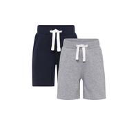 Sweatshorts MINYMO "Sweatshorts MIBasic 53 -Sweat short (2-pack)", Mädchen, Gr. 98, N-Gr, blau (schwarz navy), Obermaterial: 100% Baumwolle CO., Hosen Sweatshorts (78206909-98) schwarz navy