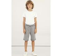 Sweatshorts NAME IT "NKMVERMO LONG SWE SHORTS UNB F NOOS", Jungen, Gr. 140, N-Gr, grau (grau melange), angeraute Sweatware, Obermaterial: 100% Baumwolle, meliert, unifarben, regular fit kurz, Hosen Sw