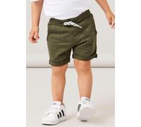 Sweatshorts NAME IT "NKMVERMO LONG SWE SHORTS UNB F NOOS", Jungen, Gr. 164, N-Gr, grün (deep depths), angeraute Sweatware, Obermaterial: 100% Baumwolle, unifarben, regular fit kurz, Hosen Sweatshorts,