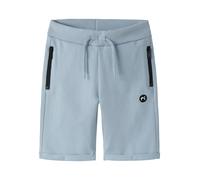 Sweatshorts NAME IT "NKMVIMO SWE SHORTS BRU NOOS", Herren, Gr. 146, N-Gr, blau fog, Sweatware, Obermaterial: 60% Baumwolle, 40% Polyester, unifarben, regular fit kurz, Hosen Sweatshorts, Baumwollmisch