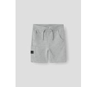 Sweatshorts NAME IT "NKMVIVASSE LONG SWE SHORTS UNB", Mädchen, Gr. 134, N-Gr, grau melange, Sweatware, Obermaterial: 100% Baumwolle, unifarben, regular fit kurz, Hosen Sweatshorts, Baumwolle, regular 