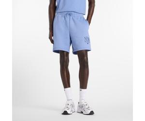 Sweatshorts NEW BALANCE, Herren, Gr. XXL, N-Gr, blau (weather), Obermaterial: 60% Baumwolle, 40% Polyester, Hosen Sweatshorts, mit Kordelverschluss, aus Baumwolle und Polyester, in Fleece-Qualität (42