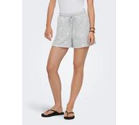 Sweatshorts ONLY "ONLLUNA BERMUDA SHORTS UB SWT", Damen, Gr. XL, N-Gr, light grau melange aop:smal ditsy cloud, Sweatware, Obermaterial: 100% Polyester, bedruckt, regular fit kurz, Hosen Sweatshorts,