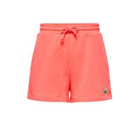 Sweatshorts ONLY "ONLMINNA SWEAT SHORTS CS SWT", Damen, Gr. M, N-Gr, fiery coral detail:only badge, Sweatware, Obermaterial: 65% Polyester, 35% Baumwolle, unifarben, regular fit kurz, Hosen Sweatshort