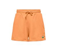 Sweatshorts ONLY "ONLMINNA SWEAT SHORTS CS SWT", Damen, Gr. XL, N-Gr, mock orange detail:only badge, Sweatware, Obermaterial: 65% Polyester, 35% Baumwolle, unifarben, regular fit kurz, Hosen Sweatshor