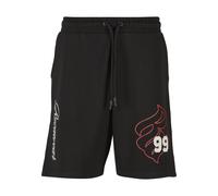 Sweatshorts ROCAWEAR "Rocawear Shorts Numbers", Herren, Gr. L, US-Größen, jet schwarz, 100% Baumwolle, loose fit, Hosen Sweatshorts (90146826-L) jet schwarz