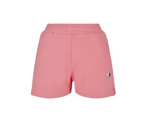 Sweatshorts STARTER BLACK LABEL "Starter Black Label Damen Ladies Starter Essential Sweat Shorts", Damen, Gr. S, US-Größen, pinkgrapefruit, 65% Baumwolle, 35% Polyester, unifarben, loose fit, Hosen Sw