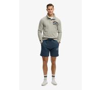 Sweatshorts SUPERDRY "ATH ESS SHORT", Herren, Gr. XL, N-Gr, blau (navy), Sweatware, Obermaterial: 80% Baumwolle, 20% Polyester, meliert, loose fit kniefrei, Hosen Sweatshorts (70757017-XL) navy