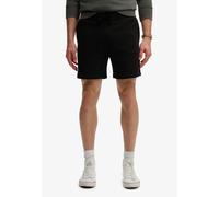 Sweatshorts SUPERDRY "ESSENTIAL LOGO CLASSIC SHORT", Damen, Gr. M, N-Gr, schwarz, Sweatware, Obermaterial: 80% Baumwolle, 20% Polyester, unifarben, relaxed fit knielang, Hosen Sweatshorts (60094634-M)