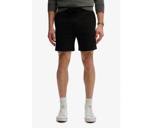 Sweatshorts SUPERDRY "ESSENTIAL LOGO CLASSIC SHORT", Herren, Gr. S, N-Gr, schwarz, Sweatware, Obermaterial: 80% Baumwolle, 20% Polyester, unifarben, relaxed fit knielang, Hosen Sweatshorts (60094634-S