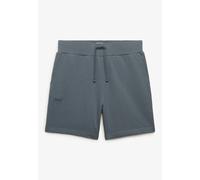 Sweatshorts SUPERDRY "ESSENTIAL LOGO CLASSIC SHORT", Herren, Gr. S, N-Gr, stormy weather blau, Sweatware, Obermaterial: 80% Baumwolle, 20% Polyester, unifarben, relaxed fit knielang, Hosen Sweatshorts