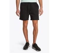 Tommy Jeans Regular Fit Sweat Shorts aus Baumwoll-Mix mit Logo-Stitching in Black, Größe L