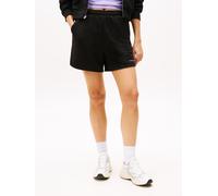 Sweatshorts TOMMY JEANS "TJW LINEAR SWEAT SHORT", Damen, Gr. M (38), N-Gr, schwarz, Sweatware, Obermaterial: 80% Baumwolle, 20% Polyester, unifarben, kniefrei, Hosen Sweatshorts (85182858-M)