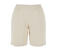 Sweatshorts URBAN CLASSICS "Urban Classics Damen Ladies Organic Terry Bermuda Pants", Damen, Gr. XS, US-Größen, beige (sandweiß), 100% Baumwolle, unifarben, normal, Hosen Sweatshorts (19670352-XS) san