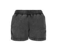 Sweatshorts URBAN CLASSICS "Urban Classics Damen Ladies Stone Washed Shorts", Damen, Gr. 3XL, US-Größen, schwarz, 70% Baumwolle, 30% Polyester, unifarben, loose fit, Hosen Sweatshorts (62456307-XXXL)