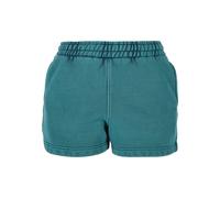 Sweatshorts URBAN CLASSICS "Urban Classics Damen Ladies Stone Washed Shorts", Damen, Gr. 5XL, US-Größen, watergrün, 70% Baumwolle, 30% Polyester, unifarben, loose fit, Hosen Sweatshorts (30360348-5XL)