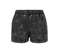 Sweatshorts URBAN CLASSICS "Urban Classics Damen Ladies Towel Washed Sweat Shorts", Damen, Gr. 5XL, US-Größen, schwarz-weiß (schwarz), 70% Baumwolle, 30% Polyester, unifarben, loose fit, Hosen Sweatsh