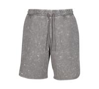 Sweatshorts URBAN CLASSICS "Urban Classics Washed Piped Shorts", Herren, Gr. S, US-Größen, grau (steelgrau), 100% Baumwolle, unifarben, normal, Hosen Sweatshorts (87725027-S) steelgrau