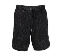 Sweatshorts URBAN CLASSICS "Urban Classics Washed Piped Shorts", Herren, Gr. XL, US-Größen, schwarz, 100% Baumwolle, unifarben, normal, Hosen Sweatshorts (76697949-XL) schwarz