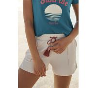 Sweatshorts VIVANCE, Damen, Gr. 48/50, N-Gr, beige (creme), Sweatware, Obermaterial: 60% Baumwolle, 40% Polyester, unifarben, lässig geschnitten kurz, Hosen Sweatshorts, Kurze Hose mit aufgesetzten Ta