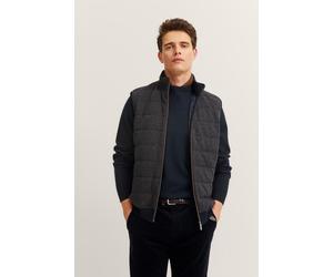 Sweatweste BUGATTI "Regular Fit", Herren, Gr. 3XL, 90, braun, 85% Baumwolle, 15% Polyester, unifarben, regular fit, ohne Ausschnitt, Westen, mit Stehkragen aus einem Baumwollmix (66375542-XXXL) 90, br