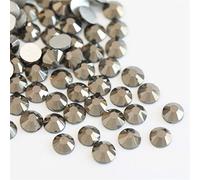 SWECOMZE 1440 Stücke Hot Fix Strass Steine Kristall Runde Flatback Strass Edelsteine Glassteine für Kinder, Crystal Edelsteine DIY Kunst und Bastelbedarf Dekoration (Grau,2,3 mm (SS8))