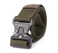 SWECOMZE Herren Taktischer Gürtel Canvas Belt Länge 125 cm, Breite ca.4,5 cm (Army grün)