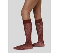 Swedish Stockings Spitzenstrümpfe Rosa aus ECONYL®-Nylon dunkelrot