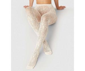 Swedish Stockings Spitzenstrumpfhose Rosa aus ECONYL®-Nylon Ivory (weiß) XL
